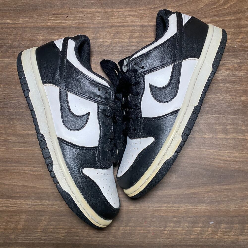 Women's Nike Dunk Low Panda GS Black White Size 5.5W 4Y Sneaker (CW1590-100)